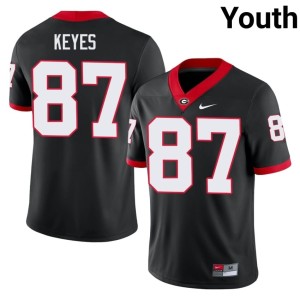 Lincoln Keyes #87 Player Georgia Bulldogs Black Youth Jerseys 200503-276