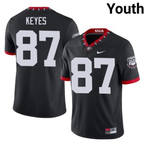 Lincoln Keyes Game #87 University of Georgia Youth Mascot 100th Anniversary Black Jerseys 889311-664