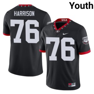 Marcus Harrison Mascot 100th Anniversary Youth #76 Black Replica Bulldog Nation Jersey 699649-437