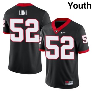Michael Uini #52 Dawgs Black Youth Football Jersey 939406-960