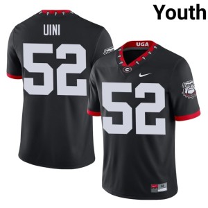 Michael Uini Georgia Football #52 Youth Black Mascot 100th Anniversary Jersey 973702-693