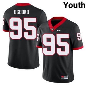 Nnamdi Ogboko Youth Game UGA Bulldogs Black #95 Jerseys 906199-119