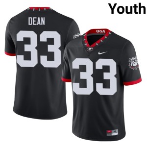 PJ Dean Mascot 100th Anniversary Go Dawgs NCAA #33 Black Youth Jerseys 108089-544
