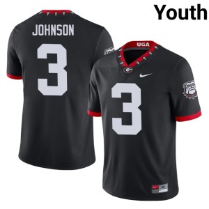 Quintavius Johnson Youth Georgia Bulldogs Mascot 100th Anniversary #3 Black NCAA Jersey 432550-774