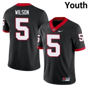 Raylen Wilson College Black UGA Bulldogs Youth #5 Jersey 126347-113