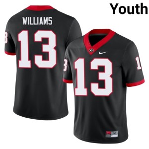 Tyler J. Williams #13 Youth Black University of Georgia College Jersey 561933-398