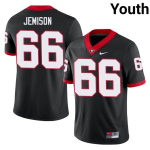 Tyreek Jemison Youth Replica Georgia #66 Black Jerseys 974962-800