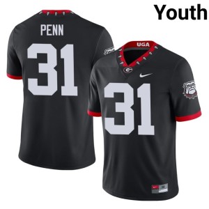 Wade Penn Mascot 100th Anniversary #31 Black Youth 2025 Bulldog Nation Jersey 641798-783