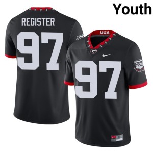 Wade Register Youth Black #97 College Georgia Bulldogs Mascot 100th Anniversary Jersey 894229-490