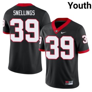 Will Snellings Replica Black #39 Youth UGA Bulldogs Jerseys 502584-876