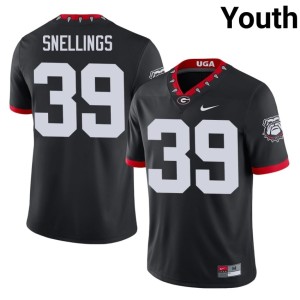 Will Snellings Damn Good Dawgs NCAA Youth #39 Mascot 100th Anniversary Black Jerseys 180697-434