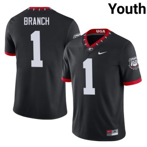 Zachariah Branch Youth Official Mascot 100th Anniversary #1 Black Georgia Jerseys 289500-838