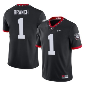 Zachariah Branch Mascot 100th Anniversary #1 Dawgs 2025 Black Men Jersey 168486-222